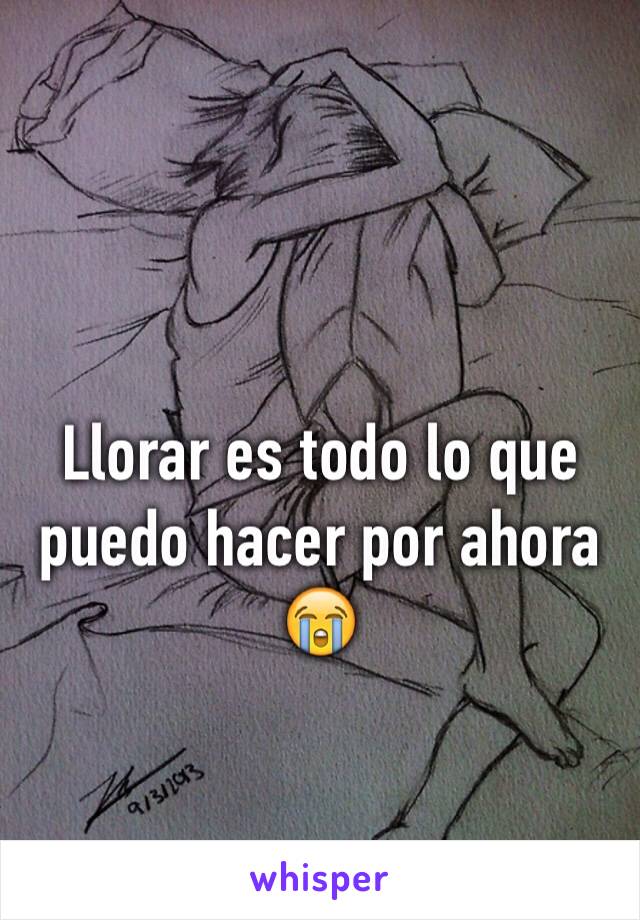 Llorar es todo lo que puedo hacer por ahora 😭