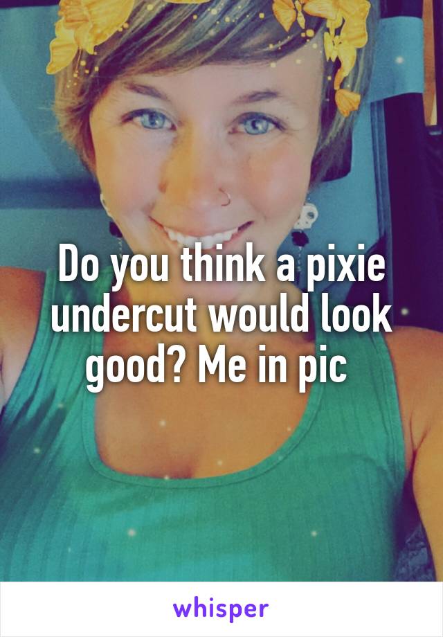 Do you think a pixie undercut would look good? Me in pic 