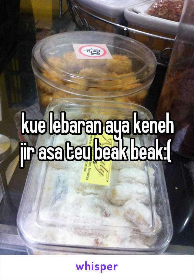 kue lebaran aya keneh jir asa teu beak beak:( 