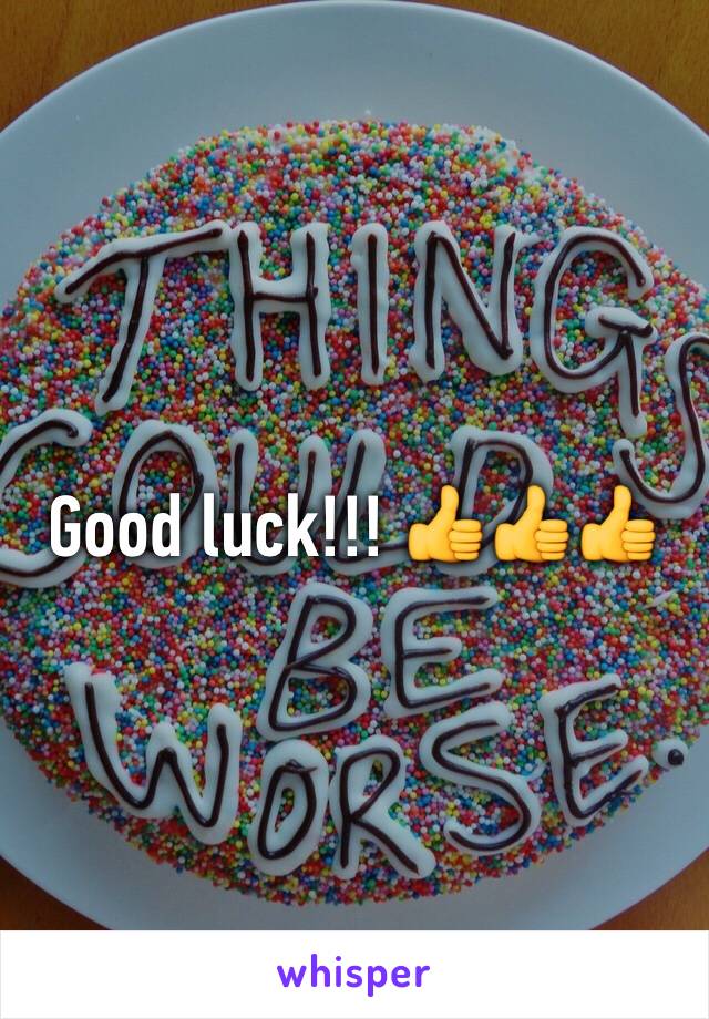 Good luck!!! 👍👍👍