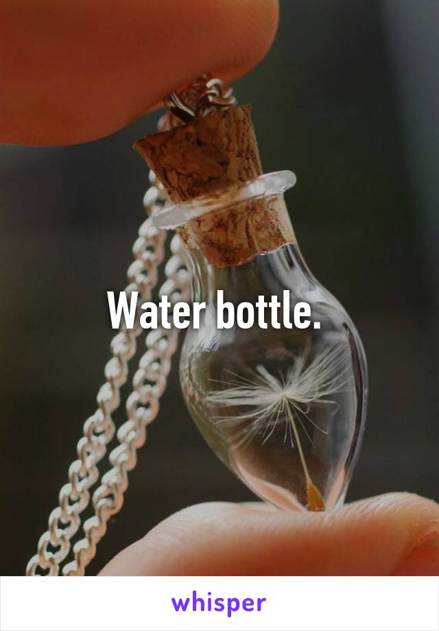 Water bottle. 