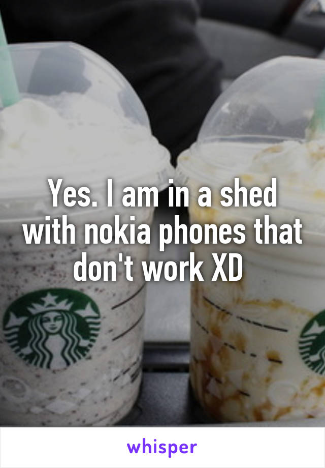 Yes. I am in a shed with nokia phones that don't work XD 