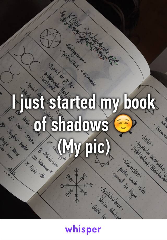 I just started my book of shadows ☺️
(My pic)