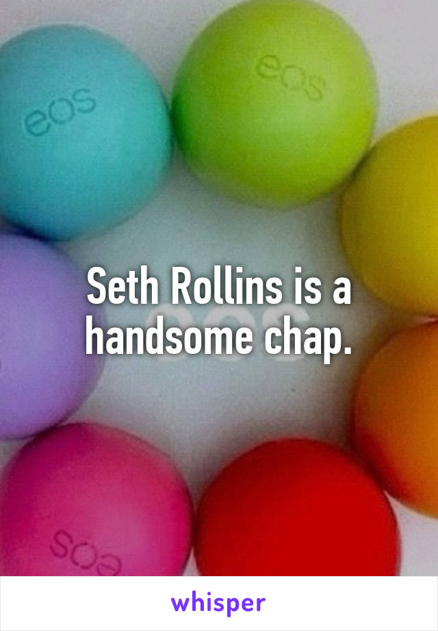 Seth Rollins is a handsome chap.