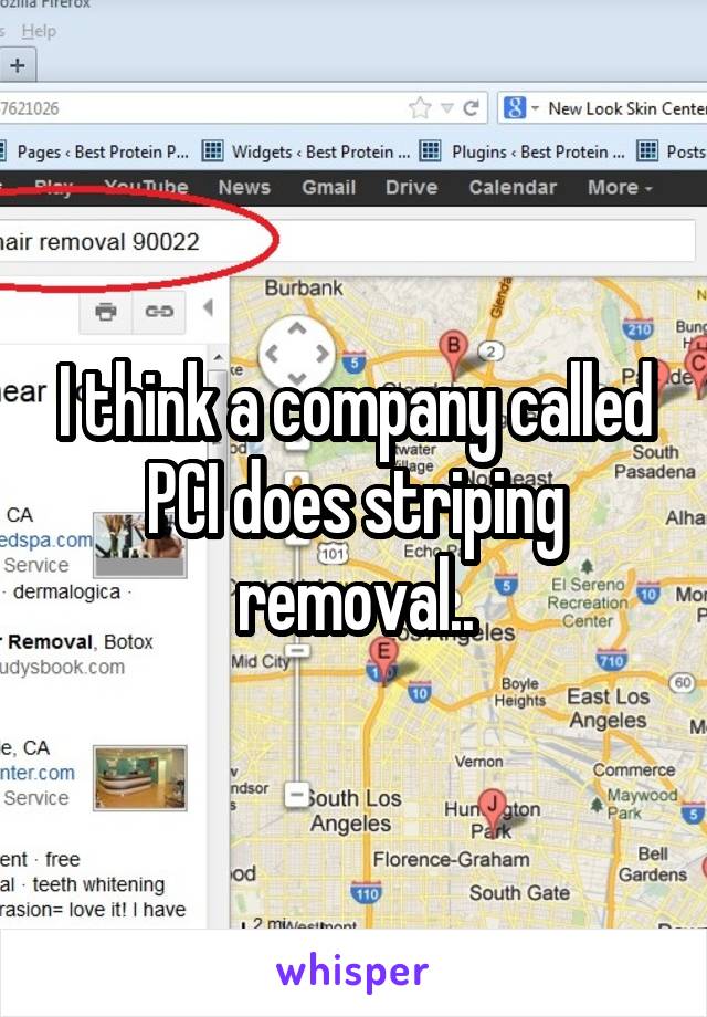 I think a company called PCI does striping removal..