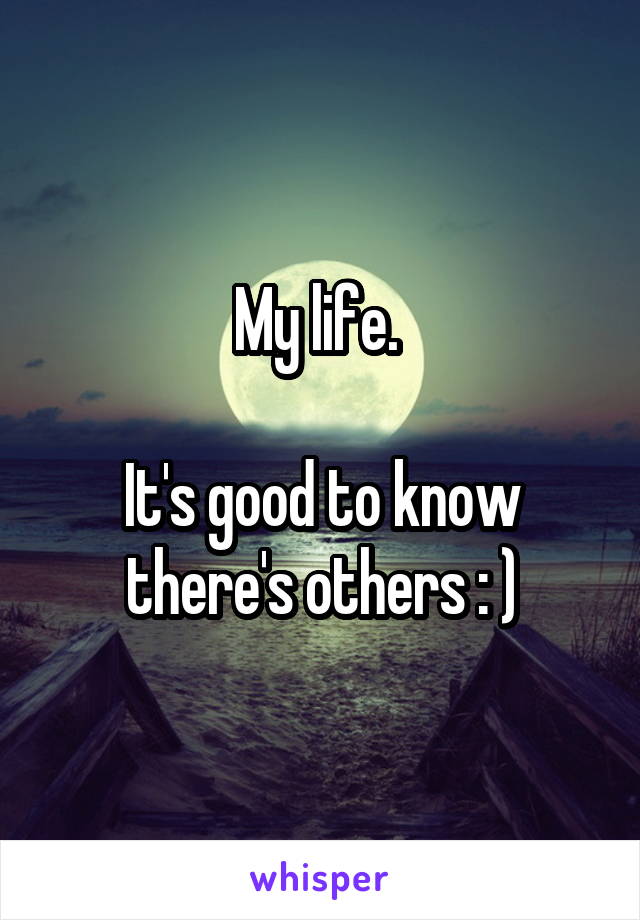 My life. 

It's good to know there's others : )