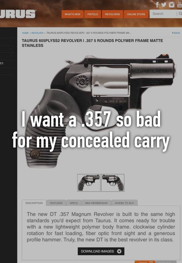 I want a .357 so bad for my concealed carry