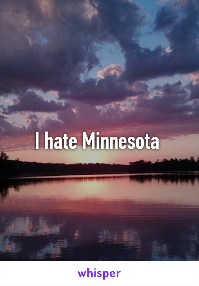 I hate Minnesota 