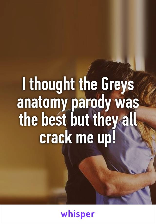 I thought the Greys anatomy parody was the best but they all crack me up!