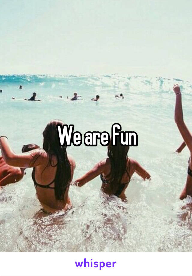 We are fun