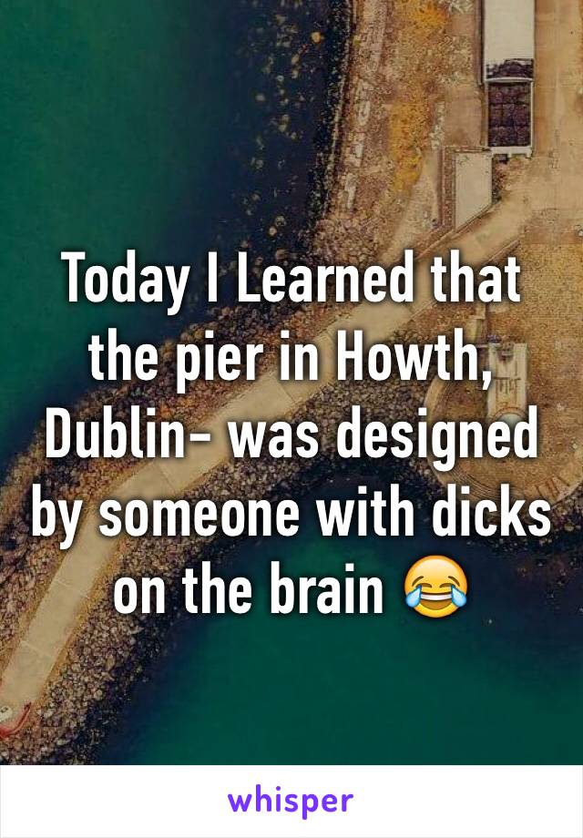 Today I Learned that the pier in Howth, Dublin- was designed by someone with dicks on the brain 😂