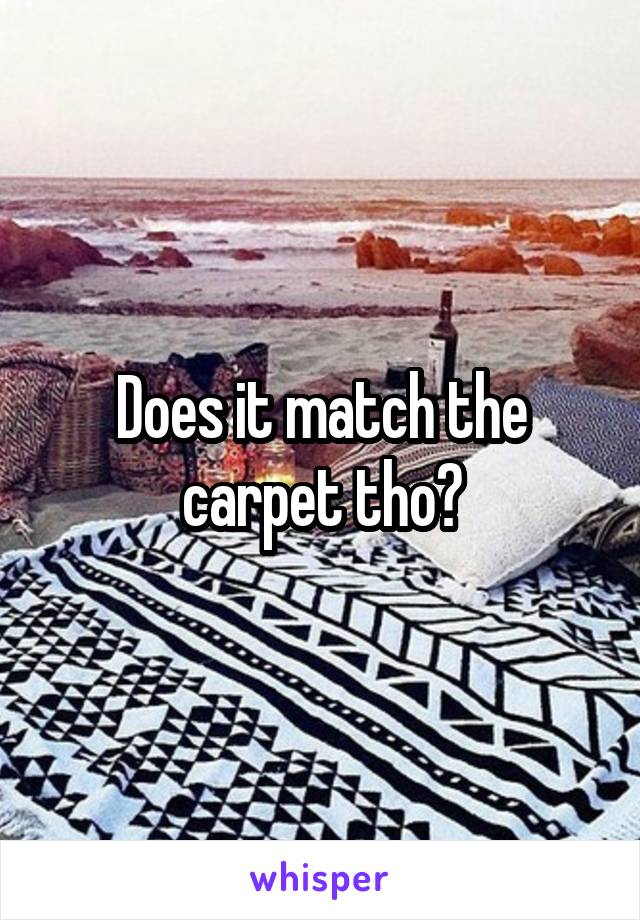 Does it match the carpet tho?