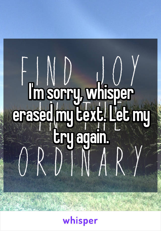 I'm sorry, whisper erased my text. Let my try again.