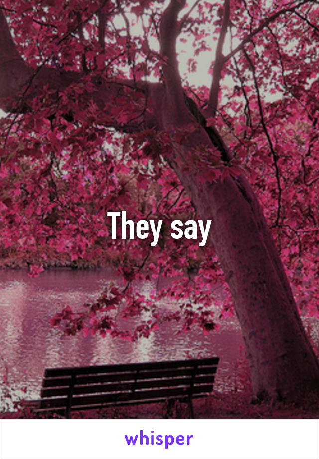 They say