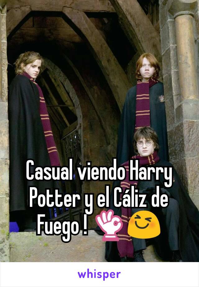 Casual viendo Harry Potter y el Cáliz de Fuego ! 👌😆