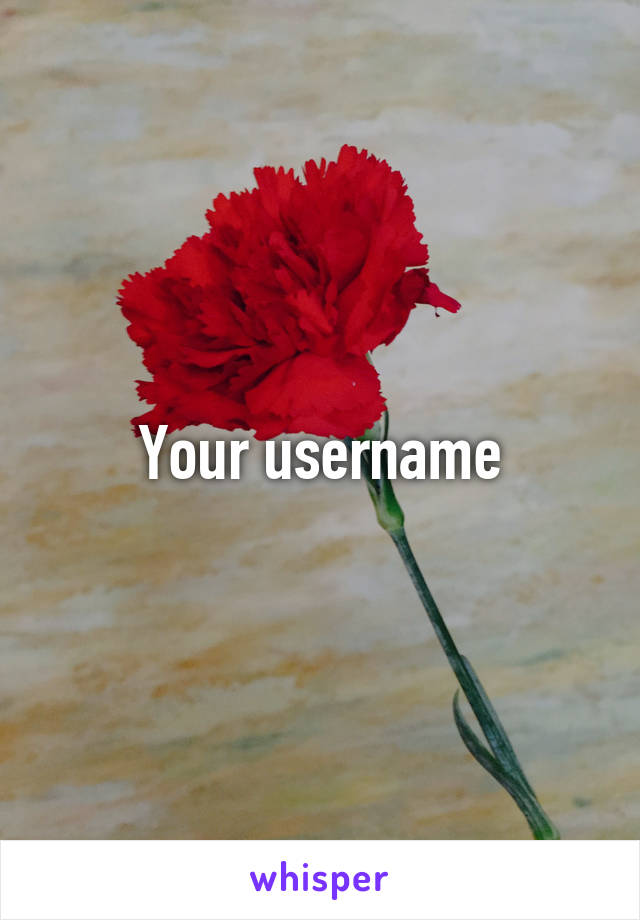 Your username