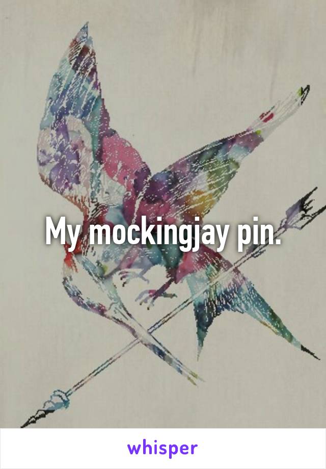 My mockingjay pin.