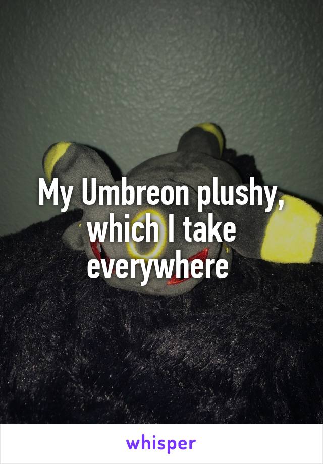 My Umbreon plushy, which I take everywhere 