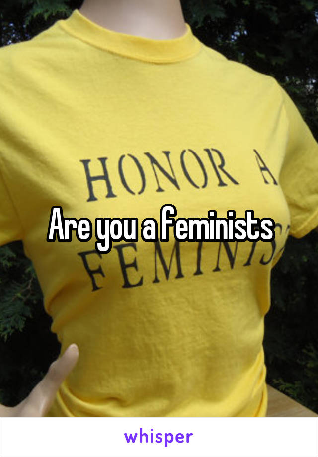 Are you a feminists