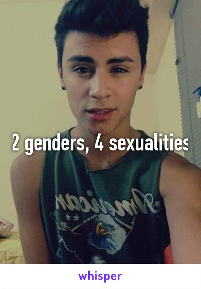 2 genders, 4 sexualities
