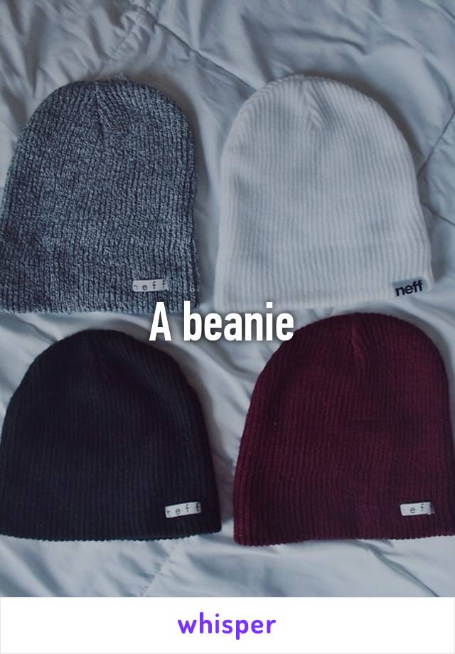 A beanie 