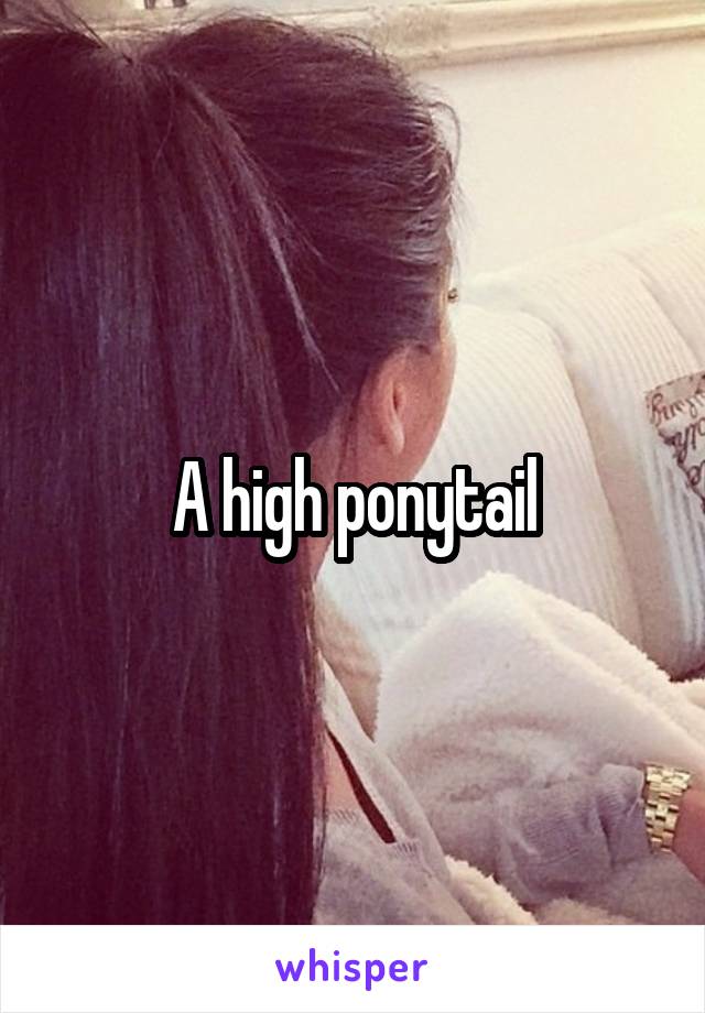 A high ponytail