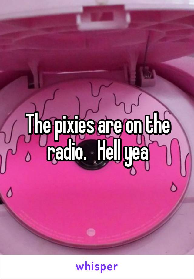 The pixies are on the radio.   Hell yea