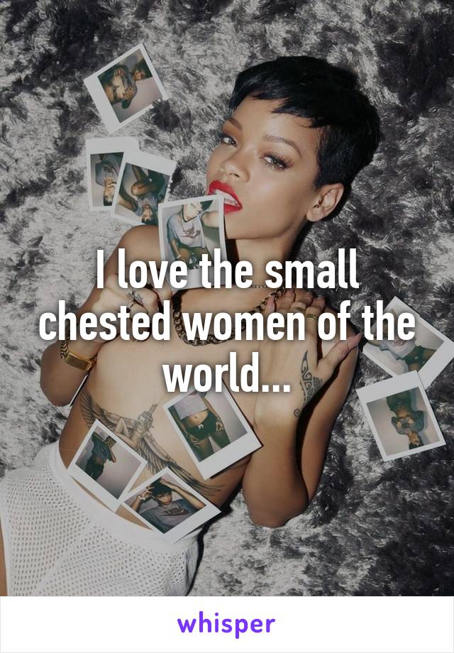 I love the small chested women of the world...