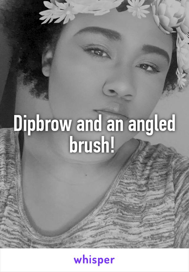 Dipbrow and an angled brush! 