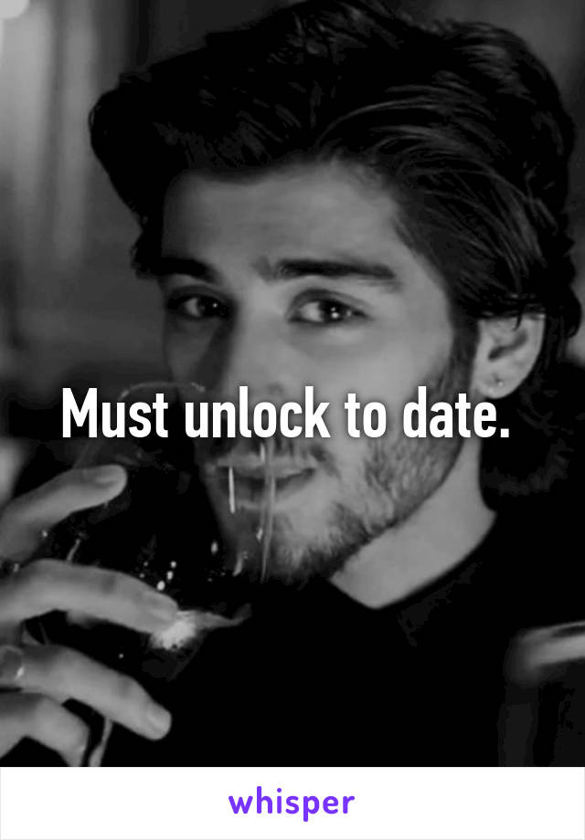 Must unlock to date. 