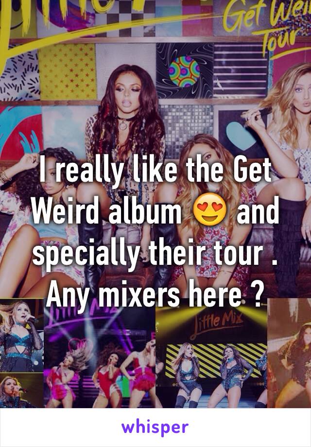 I really like the Get Weird album 😍 and specially their tour .
Any mixers here ? 