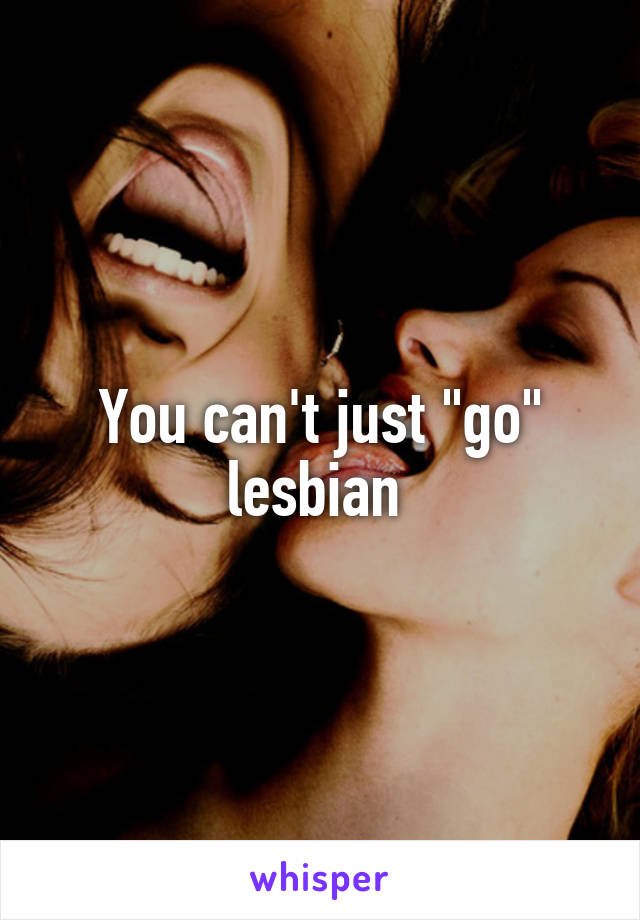 You can't just "go" lesbian 