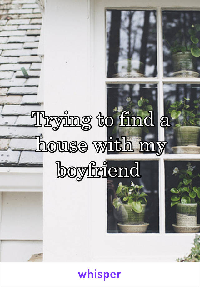 Trying to find a house with my boyfriend 