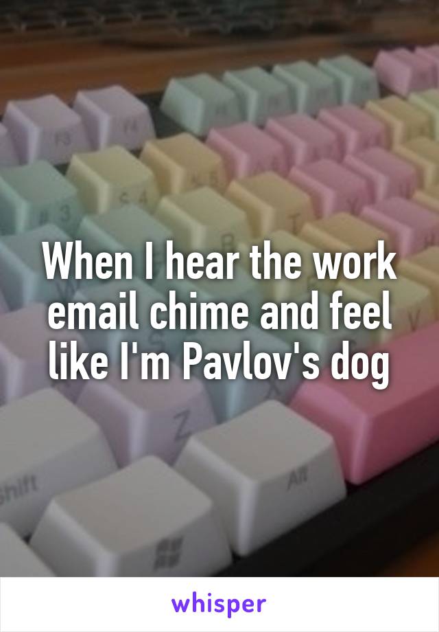 When I hear the work email chime and feel like I'm Pavlov's dog