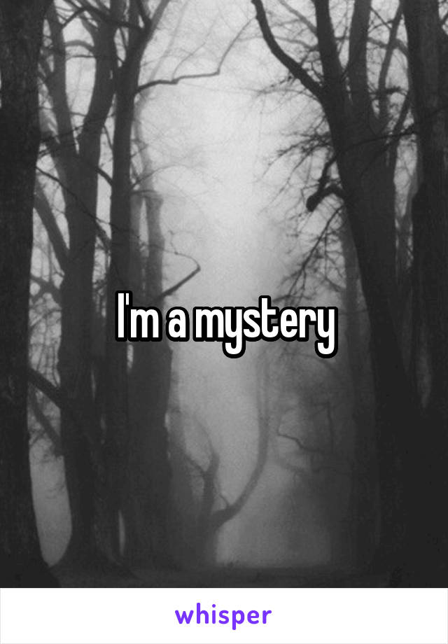 I'm a mystery