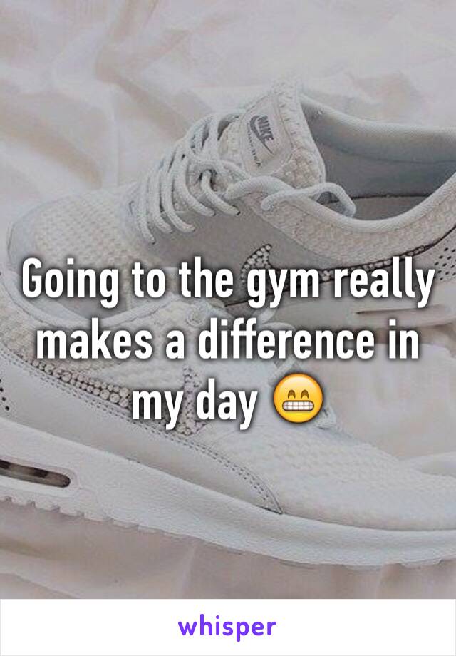 Going to the gym really makes a difference in my day 😁