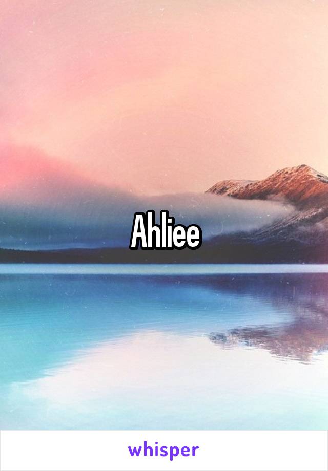 Ahliee