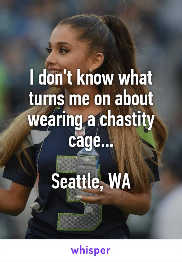 I don't know what turns me on about wearing a chastity cage...

Seattle, WA