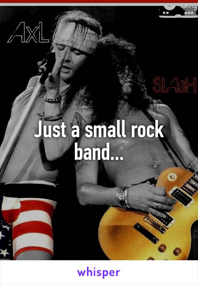 Just a small rock band...