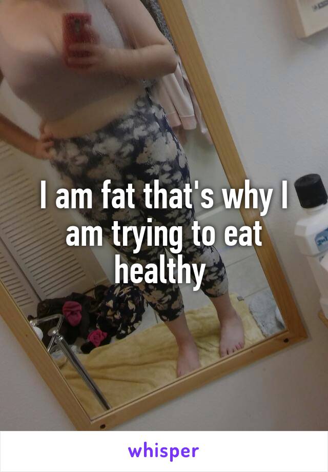 I am fat that's why I am trying to eat healthy 