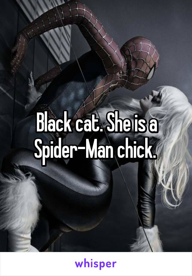 Black cat. She is a Spider-Man chick. 