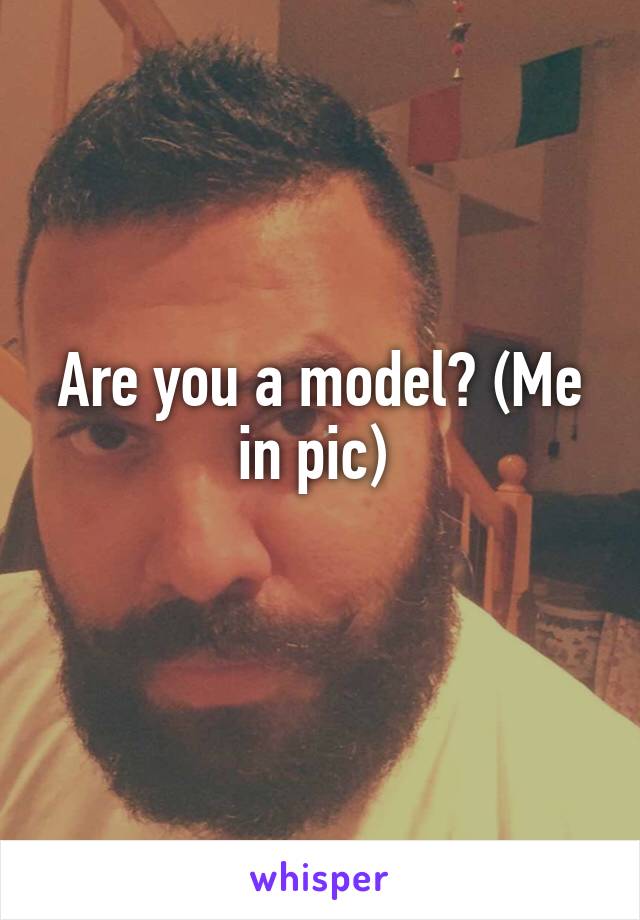 Are you a model? (Me in pic) 
