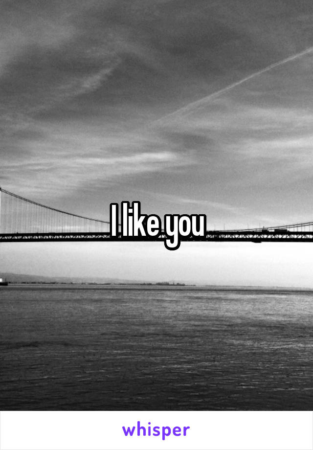 I like you