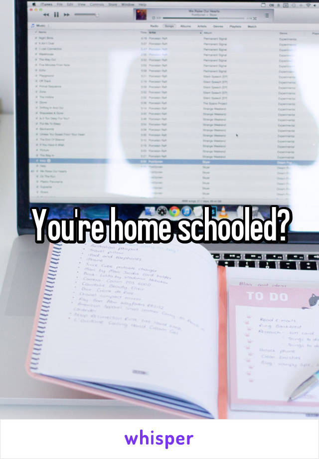 You're home schooled?