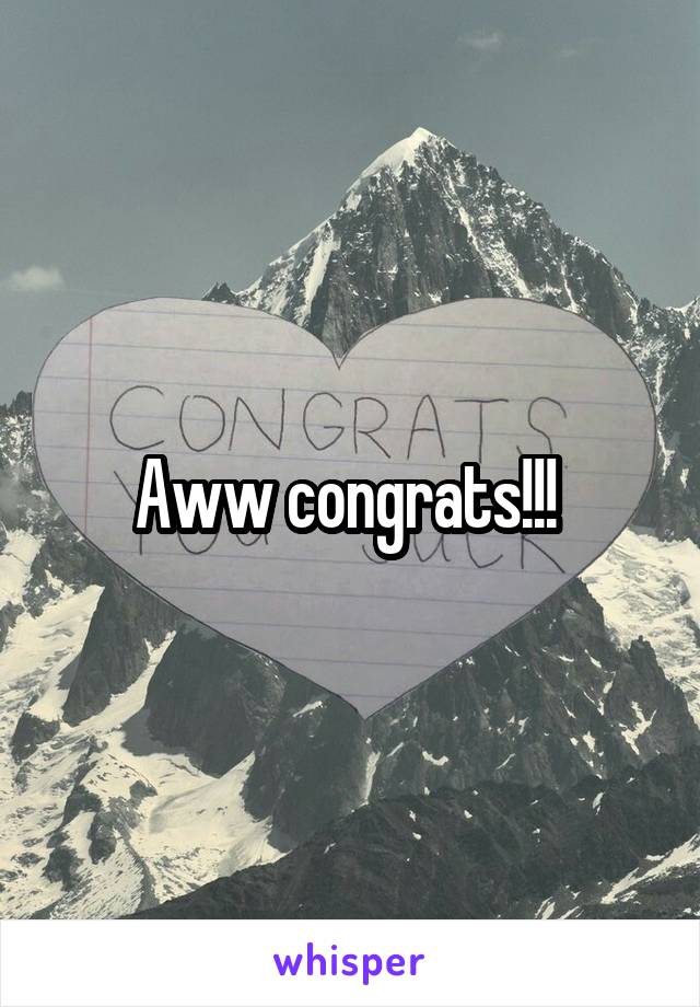 Aww congrats!!! 