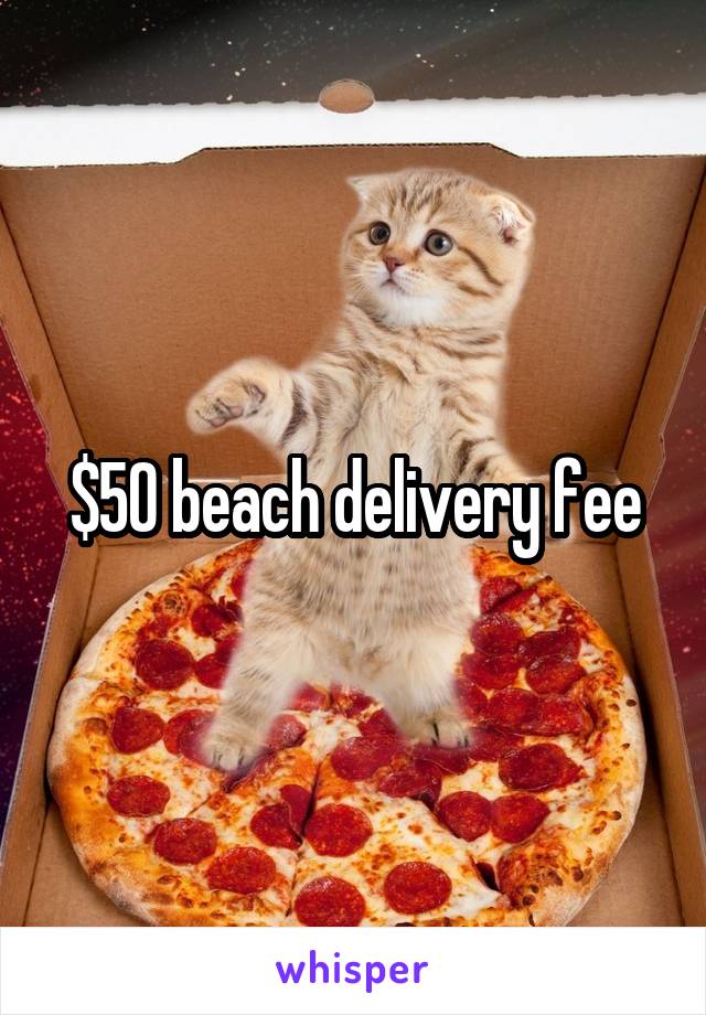 $50 beach delivery fee