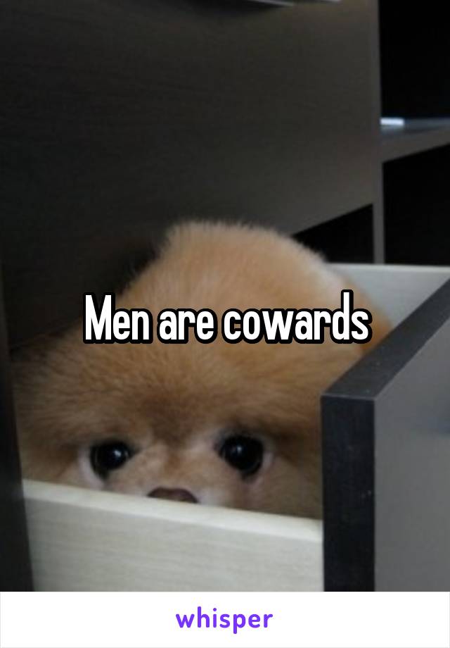 Men are cowards