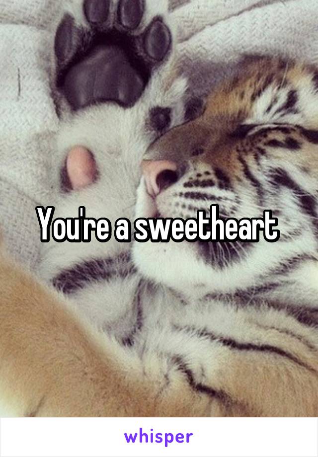 You're a sweetheart 