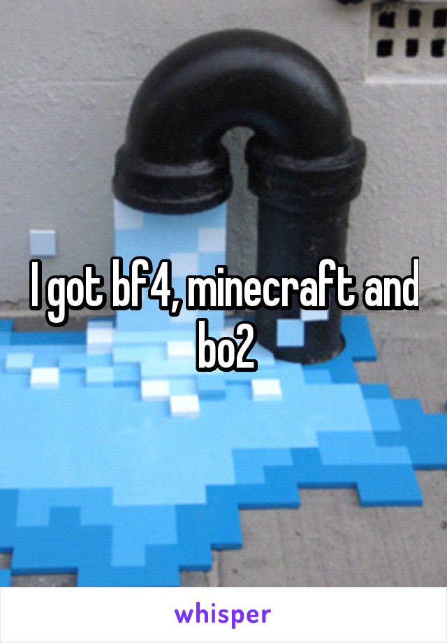 I got bf4, minecraft and bo2