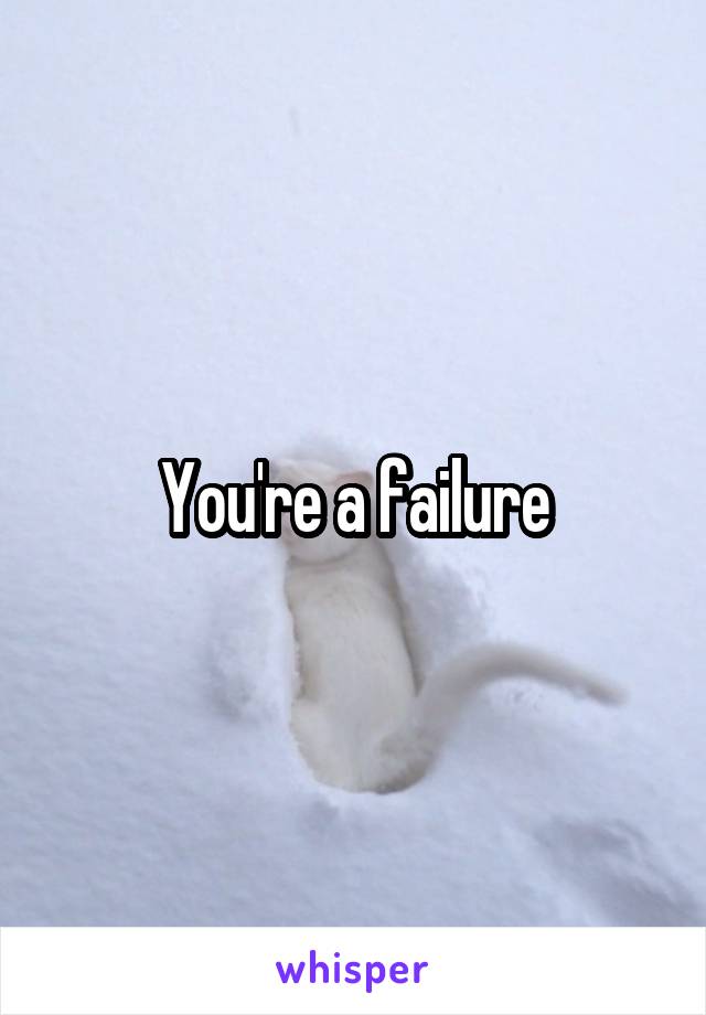 You're a failure